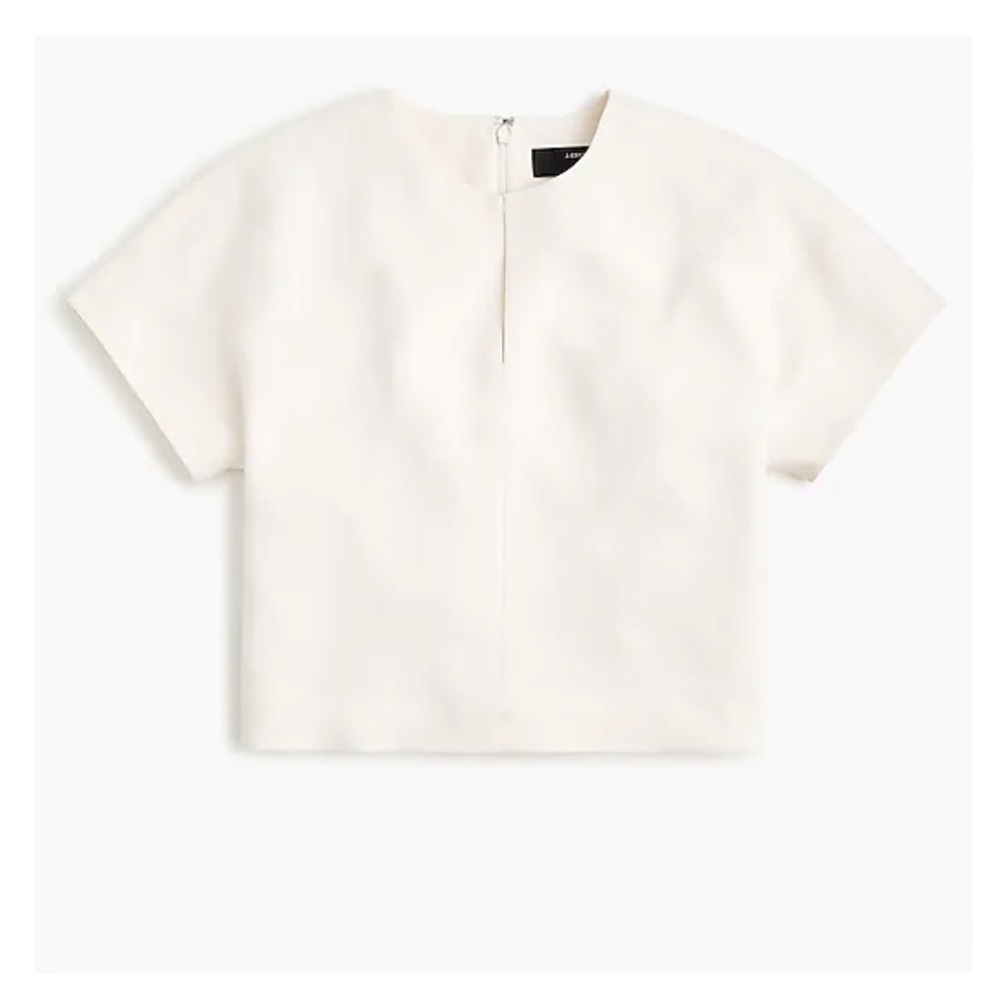 J. Crew Cropped cap sleeve top in 365 crepe